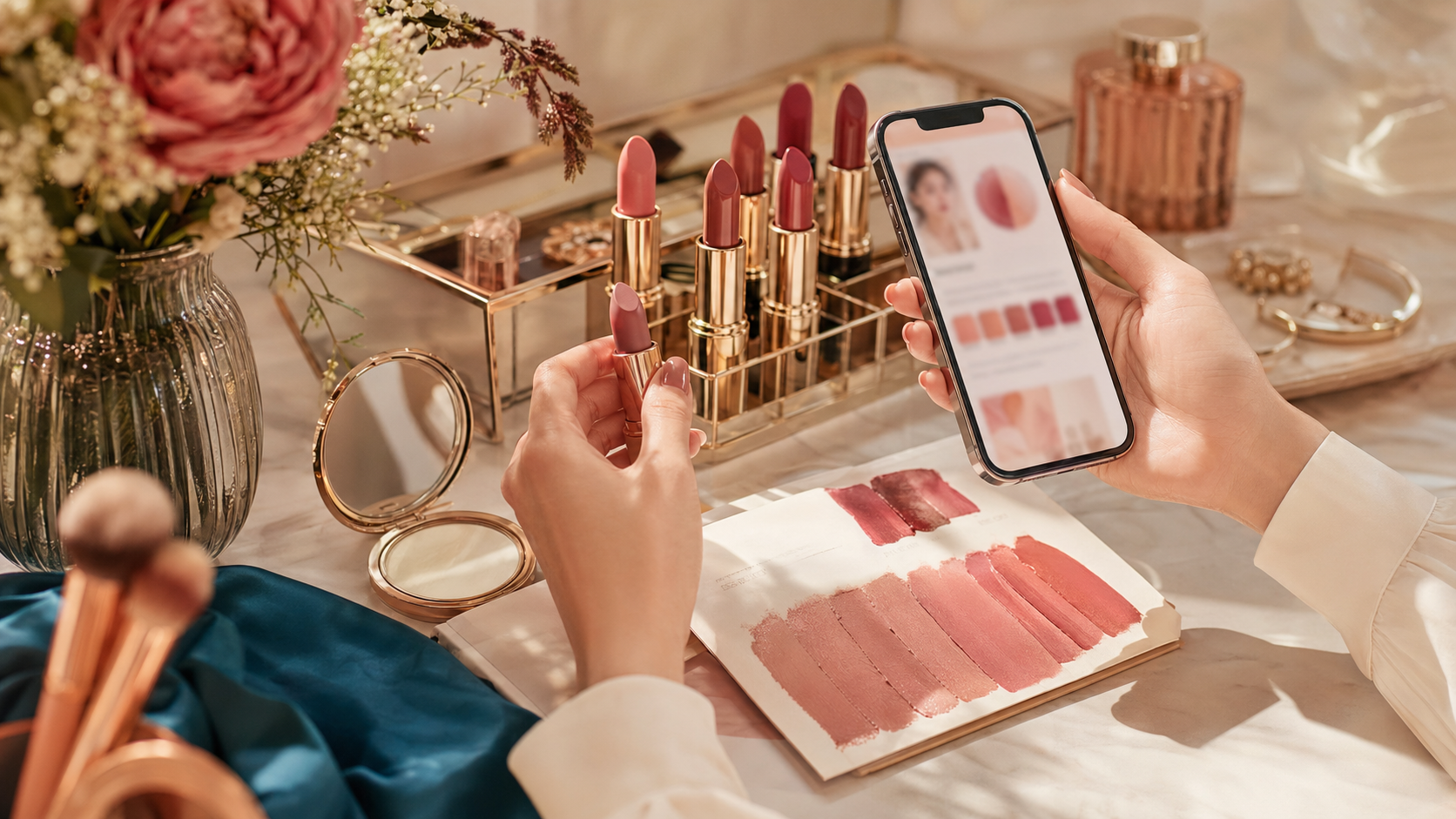 AI 口红色号推荐报告宣传图