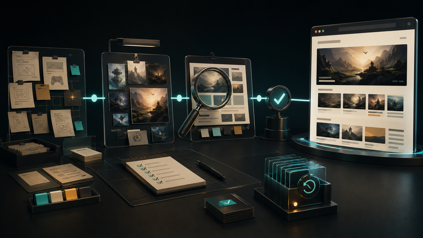 从内容准备到官网上线的服务流程宣传图